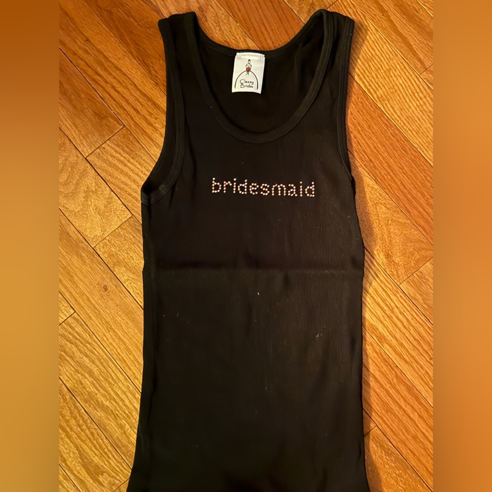 Black Fitted Tank Top - Bridesmaid